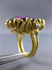 ESTATE EXTRA LARGE 60.20CT DIAMOND & AAA AMETHYST 14KT TWO TONE GOLD 3D FUN RING