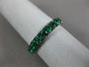 ESTATE 1.17CT AAA EMERALD 14K WHITE GOLD 3/4 ETERNITY WEDDING ANNIVERSARY RING