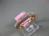 ESTATE .80CT PINK DIAMOND 18KT ROSE GOLD PAVE CLASSIC ETERNITY ANNIVERSARY RING