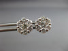 ESTATE LARGE 1.15CT DIAMOND 14KT WHITE GOLD FLOWER CLUSTER STUD EARRINGS #22438