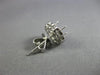 ESTATE .54CT DIAMOND 14K WHITE GOLD 3D HEXAGON FILIGREE SEMI MOUNT STUD EARRINGS
