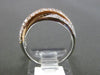 ESTATE 1.08CT DIAMOND 14KT WHITE & ROSE GOLD SEMI ETERNITY X INFINITY LOVE RING