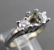 ESTATE .38CT DIAMOND 14KT WHITE GOLD 3D LUCIDA SEMI MOUNT ENGAGEMENT RING #15266