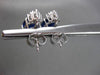 ESTATE 4.23CT DIAMOND & AAA OVAL SAPPHIRE 14KT WHITE GOLD STUD EARRINGS #24449