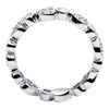ESTATE .59CT DIAMOND 18KT WHITE GOLD 3D HEART BEZEL MILGRAIN STACKABLE FUN RING