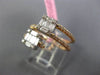 .59CT ROUND & BAGUETTE DIAMOND 18KT WHITE & ROSE GOLD 3D CRISS CROSS SQUARE RING