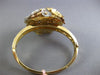 ESTATE EXTRA LARGE .72CT DIAMOND 14KT TRI COLOR GOLD 3D FLOWER BANGLE BRACELET
