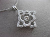 ESTATE .50CT DIAMOND 14KT WHITE GOLD SOLITAIRE FILIGREE FLOATING 3D PENDANT