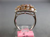 ESTATE 2.76CT MULTI COLOR DIAMOND 18KT WHITE & ROSE GOLD SQUARE ANNIVERSARY RING