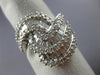 ESTATE EXTRA LARGE 3.24CT DIAMOND 18KT WHITE GOLD 3D LOVE KNOT ANNIVERSARY RING