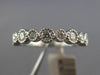 ESTATE .52CT DIAMOND 14KT WHITE GOLD 11 STONE FILIGREE MILGRAIN ANNIVERSARY RING