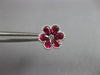 ESTATE LARGE 1.42CT DIAMOND & AAA RUBY 18KT WHITE GOLD 3D FILIGREE STUD EARRINGS
