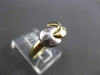 ESTATE .07CT DIAMOND 14KT WHITE & YELLOW GOLD ETOILE LOVE NOT MOON RING #24511