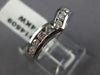 ESTATE .50CT DIAMOND 14KT WHITE GOLD V SHAPE CHANNEL ANNIVERSARY RING #14509
