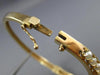 ANTIQUE WIDE .30CT SAPPHIRE & AAA PEARL 14KT YELLOW GOLD BANGLE BRACELET #24210