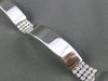 ESTATE WIDE 1.80CT DIAMOND 14KT WHITE GOLD 3D MULTI ROW SEMI MOON LINK BRACELET