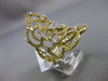 ESTATE MASSIVE 1.79CT DIAMOND 18KT WHITE GOLD 3D FLOWER OPEN FILIGREE FUN RING