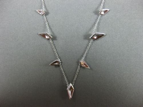 ESTATE .30CT DIAMOND 14KT WHITE GOLD GRADUATING PYRAMID BY THE YARD FUN NECKLACE