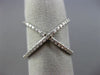 ESTATE WIDE .45CT DIAMOND 14KT WHITE GOLD 3D INFINITY X CRISS CROSS LOVE RING