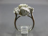 ESTATE LARGE 2.0CT OLD MINE DIAMOND 18KT WHITE GOLD 3D FLOWER ENGAGEMENT RING