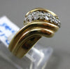 ESTATE WIDE .33CT ROUND DIAMOND 14KT YELLOW GOLD 3D MULTI WAVE LOVE KNOT RING