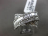 ESTATE MASSIVE 2.35CT DIAMOND 18KT WHITE GOLD BAGUETTE & ROUND 3D MULTI ROW RING