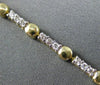 ESTATE .63CT DIAMOND 14KT WHITE & YELLOW GOLD BY THE YARD TENNIS BRACELET 3mm