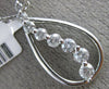 ESTATE .50CT DIAMOND 14K WHITE GOLD CLASSIC TEAR DROP GRADUATING JOURNEY PENDANT