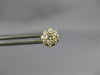 ESTATE .43CT DIAMOND 18KT YELLOW GOLD 3D CLASSIC CLUSTER FLOWER STUD EARRINGS