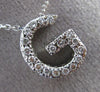 ESTATE LARGE .30CT DIAMOND 14KT WHITE GOLD 3D  "G" FLOATING PENDANT #20025