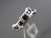 ESTATE .70CT DIAMOND & AAA SAPPHIRE 14KT WHITE GOLD 3D SEMI ETERNITY SNAKE RING
