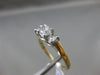 ESTATE 1.50CT DIAMOND 14KT TWO TONE GOLD 3D PAST PRESENT FUTURE ENGAGEMENT RING