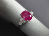 ESTATE 1.57CT DIAMOND & AAA OVAL RUBY 14KT WHITE GOLD 3D CLASSIC ENGAGEMENT RING