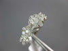 ESTATE 1.18CT DIAMOND 14K WHITE GOLD FLOWER PAST PRESENT FUTURE ANNIVERSARY RING