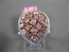 LARGE 2.67CT WHITE & PINK DIAMOND 18KT WHITE & ROSE GOLD HALO ANNIVERSARY RING