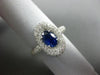 ESTATE 1.82CT DIAMOND & AAA EXTRA FACET SAPPHIRE 14KT WHITE GOLD ENGAGEMENT RING