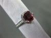 1.23CT DIAMOND & AAA RHODOLITE 18KT WHITE GOLD 3D SEMI ETERNITY ENGAGEMENT RING