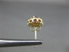 ESTATE 1.30CT DIAMOND & AAA RUBY 14K YELLOW GOLD ROUND HALO FLOWER STUD EARRINGS