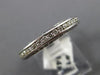 ANTIQUE 1.2CT ROUND DIAMOND 14K WHITE GOLD CLASSIC FILIGREE ETERNITY RING #17735
