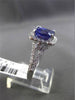 ESTATE 3.55CT DIAMOND & TANZANITE 18KT WHITE GOLD 3D SQUARE HALO ENGAGEMENT RING