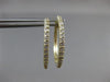 ESTATE .54CT DIAMOND 14KT YELLOW GOLD HOOP HUGGIE EARRINGS ONE OF A KIND! #16814