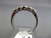 ESTATE .74CT DIAMOND 14KT WHITE GOLD 3D 5 STONE WEDDING ANNIVERSARY RING #15083