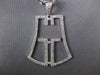 ESTATE LARGE .58CT DIAMOND 18KT WHITE GOLD 3D BELL FLOATING FUN PENDANT