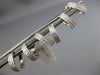 ESTATE LARGE 1.15CT ROUND DIAMOND 14KT WHITE GOLD 3D OPEN JOURNEY CUFF EARRINGS