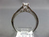 ESTATE .73CT DIAMOND & AAA SAPPHIRE 14KT WHITE GOLD 3D FILIGREE ENGAGEMENT RING