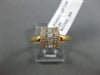 ESTATE WIDE .38CT ROUND & PRINCESS DIAMOND 14KT ROSE GOLD 3D SQUARE FUN RING