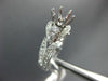 ESTATE LARGE .68CT DIAMOND 14K WHITE GOLD 3D FILIGREE SEMI MOUNT ENGAGEMENT RING
