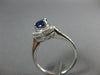 ESTATE 1.75CT DIAMOND & AAA SAPPHIRE 18KT WHITE GOLD ROUND HALO ENGAGEMENT RING