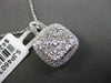 ESTATE LARGE 1.04CT DIAMOND 18KT WHITE GOLD 3D FILIGREE CLUSTER FLOATING PENDANT