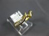 ESTATE .37CT DIAMOND 14KT YELLOW GOLD 3D WAVE SEMI MOUNT ENGAGEMENT RING #15826